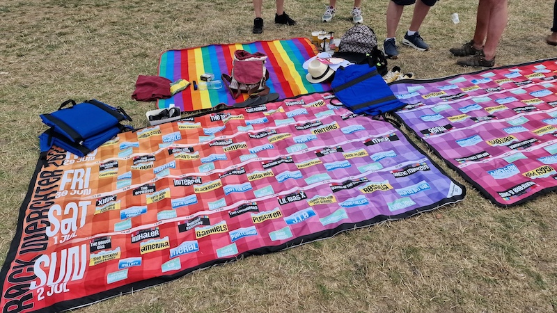 Picknickdeken op het festival